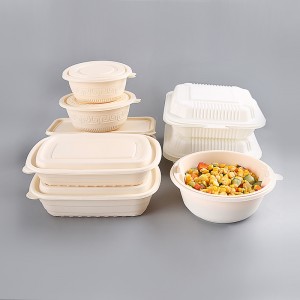 Caixa de embalagem rápida de amido de milho biodegradável caixa rectangular de embalagem de alimentos