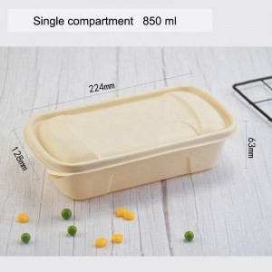 Caixa de embalagem de alimentos para amido de milho ecológica, caixa de almoço degradante, contentores biodegradáveis para armazenagem de alimentos com ar comprimido
