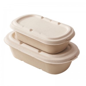 Biodegradável Food Packaging Cornstarch Packing Almoço Caixa Composta Clamshell Leve para fora recipientes alimentares
